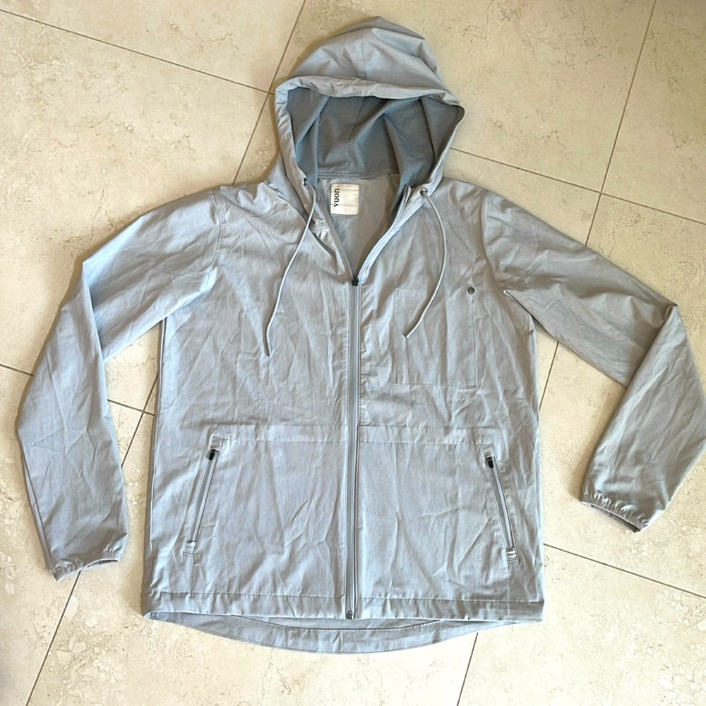 Vuori Outdoor Trainer Shell Womens Athletic Jacket - Platinum Linen Gray (S)